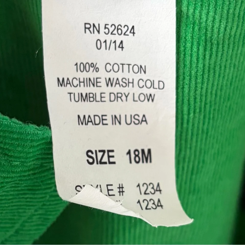 •Funtasia Too!• Corduroy Appliqué Longall Romper - Size 18 Months - Picture 6 of 7